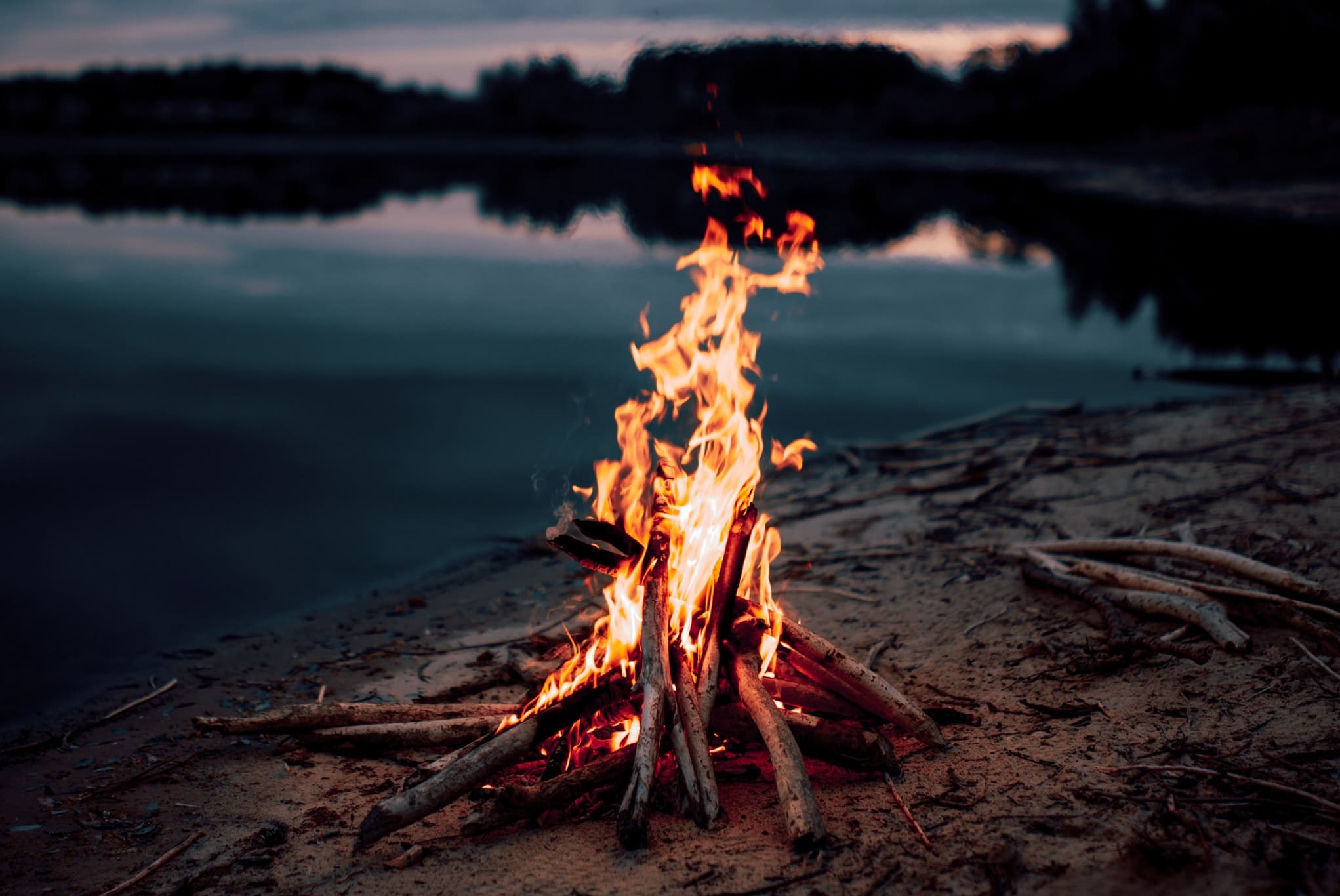 a closeup photo of a bonfire