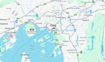a map of sentral Oslo